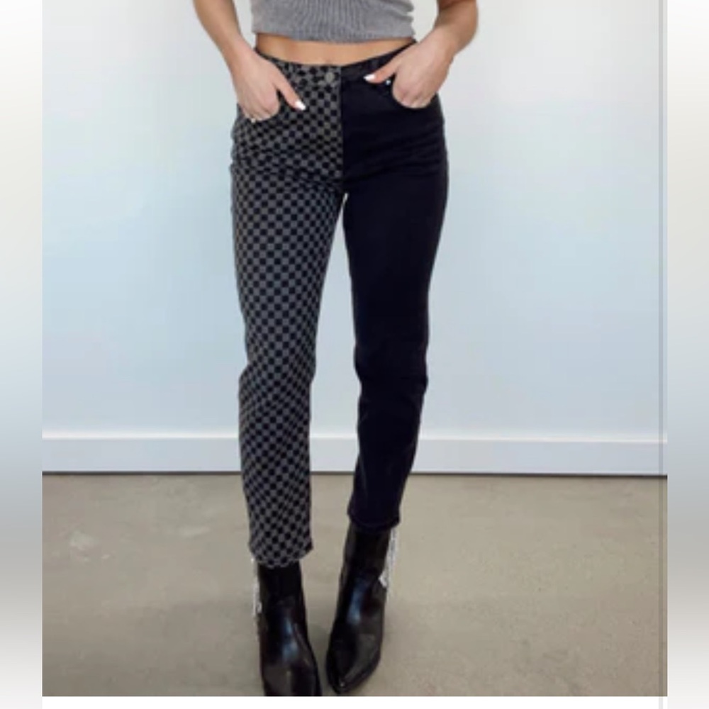 Checkered Jeans